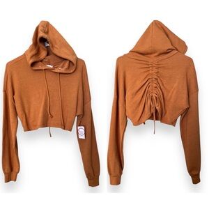 Flirtitude Cropped Hoodie Deep Bronze XS NWT